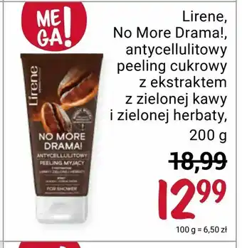 Rossmann Lirene, No More Drama!, antycellulitowy peeling cukrowy z ekstraktem z zielonej kawy i zielonej herbaty, 200 g oferta