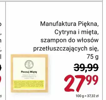 Rossmann Manufaktura Piękna, Cytryna i mięta, szampon do włosów przetłuszczających się oferta