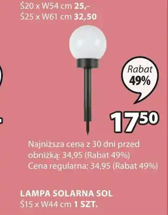 JYSK Lampa solarna Sol&Mar oferta