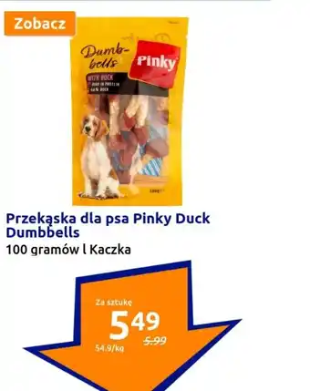 Action Przekąska dla psa Pinky Duck Dumbbells 100 g oferta