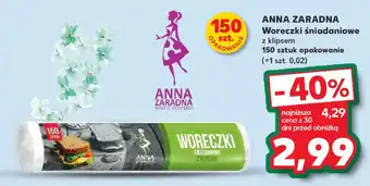 Kaufland ANNA ZARADNA Woreczki śniadaniowe z klipsem 150szt oferta