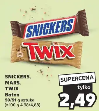 Kaufland SNICKERS, MARS, TWIX Baton 50/51g oferta