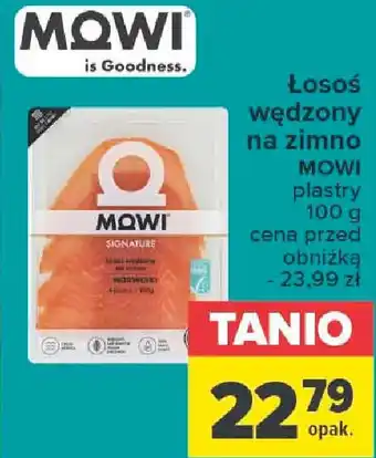 Carrefour Łosoś wędzony na zimno MOWI 100g oferta