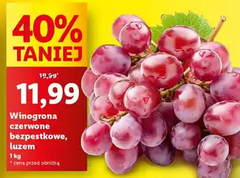 Lidl Winogrona czerwone bezpestkowe 1 kg oferta