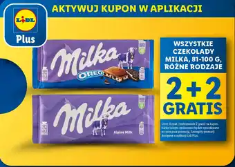 Lidl WSZYSTKIE CZEKOLADY MILKA, 81-100 G oferta