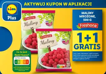 Lidl MALINY MROŻONE FRESHONA 500 G oferta