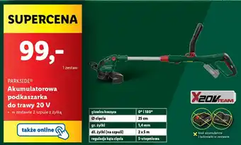 Lidl PARKSIDE Akumulatorowa podkaszarka do trawy 20 V oferta