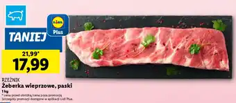 Lidl RZEŹNIK Żeberka wieprzowe, paski 1 kg oferta