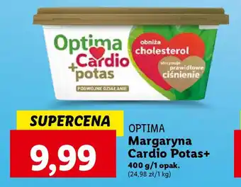 Lidl OPTIMA Margaryna Cardio Potas+ 400 g oferta