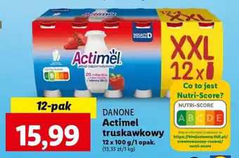 Lidl DANONE Actimel truskawkowy 12 x 100 g oferta