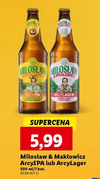 Lidl Miłosław & Makłowicz ArcyIPA lub ArcyLager 500 ml oferta