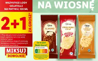 Lidl WSZYSTKIE LODY GELATELLI NA PATYKU, 120 ML oferta
