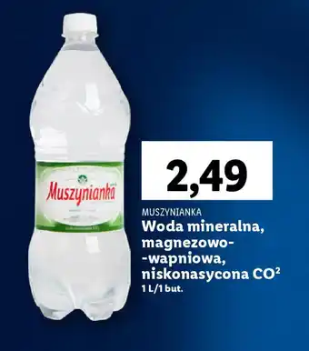 Lidl MUSZYNIANKA Woda mineralna, magnezowo-wapniowa, niskonasycona CO2, 1 L oferta