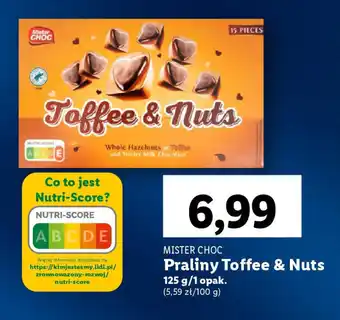 Lidl MISTER CHOC Praliny Toffee & Nuts 125 g oferta