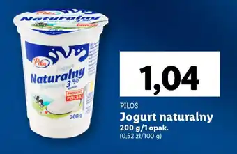 Lidl PILOS Jogurt naturalny 200 g oferta