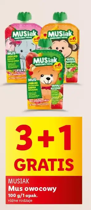 Lidl MUSIAK Mus owocowy 100 g oferta