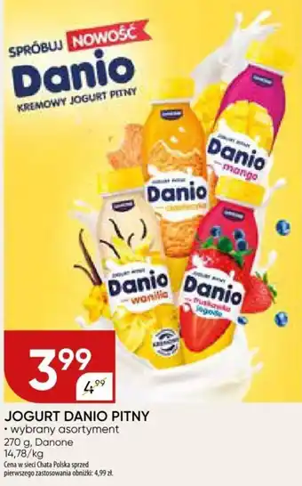 Chata Polska Danone JOGURT DANIO PITNY 270 g oferta