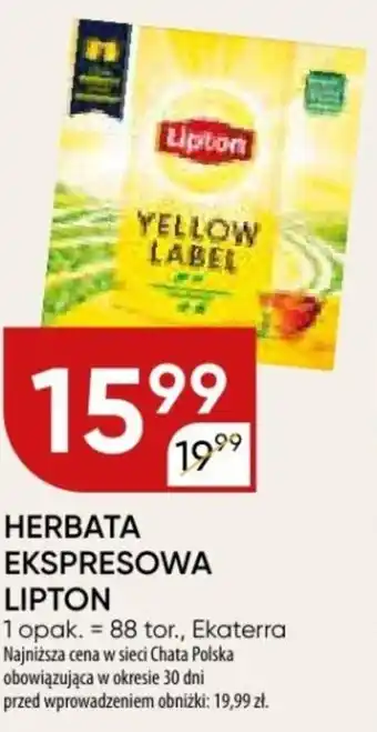 Chata Polska HERBATA EKSPRESOWA LIPTON 88 tor. oferta