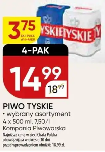 Chata Polska PIWO TYSKIE 4 x 500 ml oferta
