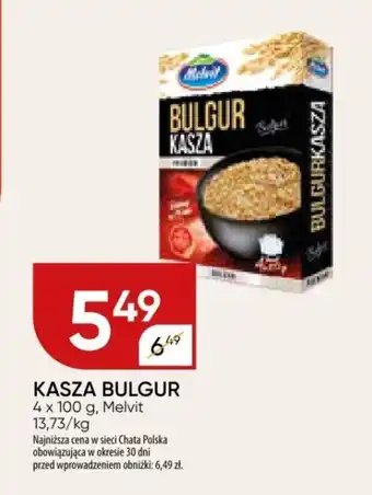 Chata Polska Melvit KASZA BULGUR 4 x 100 g oferta