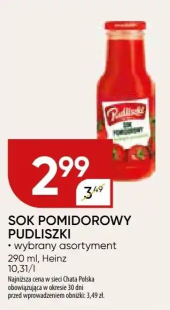 Chata Polska SOK POMIDOROWY PUDLISZKI 290 ml oferta