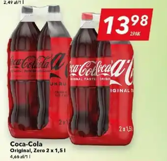 Lewiatan Coca-Cola Original, Zero 2 x 1,5 l oferta