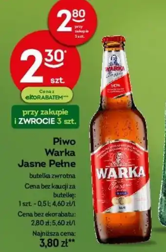 Żabka Piwo Warka Jasne Pełne 0,5 l oferta