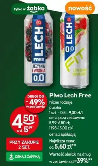 Żabka Piwo Lech Free 0,5 l oferta