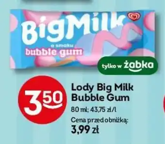 Żabka Lody Big Milk Bubble Gum 80 ml oferta