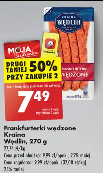 Biedronka Frankfurterki Kraina Wędlin oferta