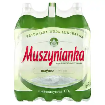 Biedronka Muszynianka Naturalna woda mineralna wysokozmineralizowana niskonasycona CO2 6 x 1,5 l oferta