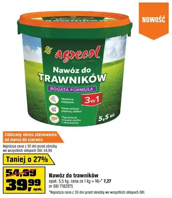 OBI Nawóz Agrecol oferta