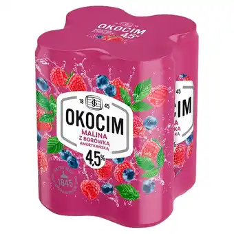 Stokrotka Market Okocim Piwo jasne malina z borówką amerykańską 4 x 500 ml oferta