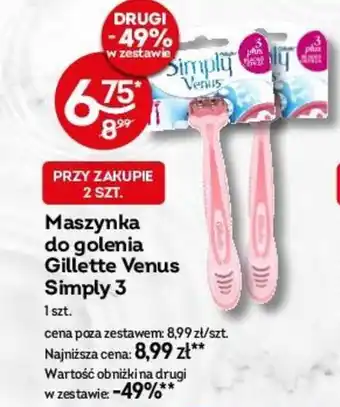 Żabka Maszynka do golenia Gillette Venus Simply 3 oferta