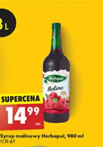 Biedronka Syrop malinowy Herbapol, 980 ml oferta