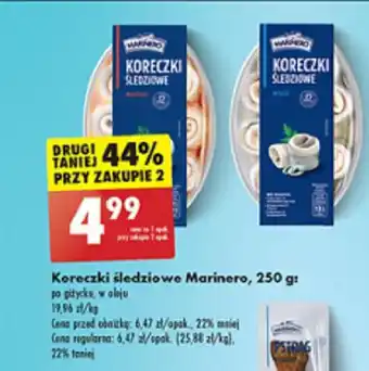Biedronka Koreczki śledziowe Marinero, 250 g oferta