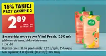 Biedronka Smoothie owocowe Vital Fresh, 250 ml oferta