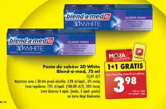 Biedronka Pasta do zębów 3D White Blend-a-med, 75 ml oferta