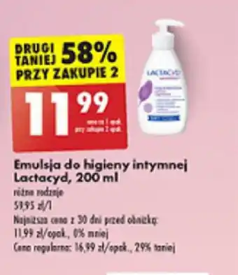 Biedronka Emulsja do higieny intymnej Lactacyd, 200 ml oferta