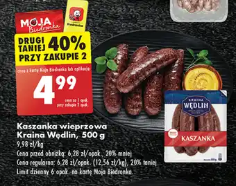 Biedronka Kaszanka wieprzowa Kraina Wędlin, 500 g oferta