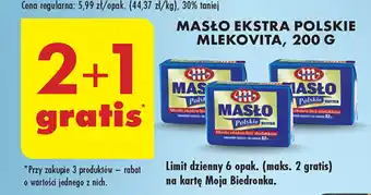 Biedronka MASŁO EKSTRA POLSKIE MLEKOVITA, 200 G oferta