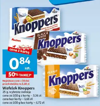 Auchan Wafelek Knoppers 25 g oferta