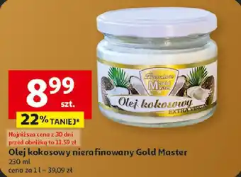 Auchan Olej kokosowy nierafinowany Gold Master 230 ml oferta