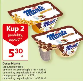 Auchan Deser Monte 2 x 125 g oferta