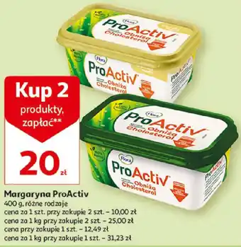 Auchan Margaryna ProActiv 2 x 400 g oferta