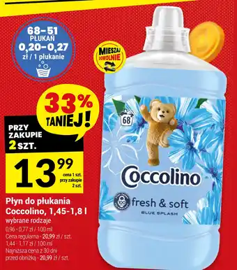 Twój Market Płyn do płukania Coccolino, 1,45-1,8 l oferta