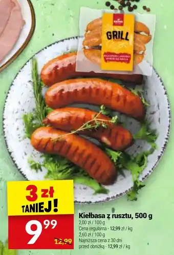 Twój Market Kiełbasa z rusztu, 500 g oferta
