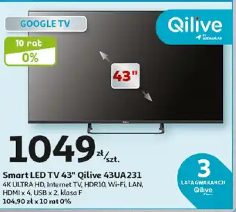 Auchan Smart LED TV 43" Qilive 43UA231 oferta