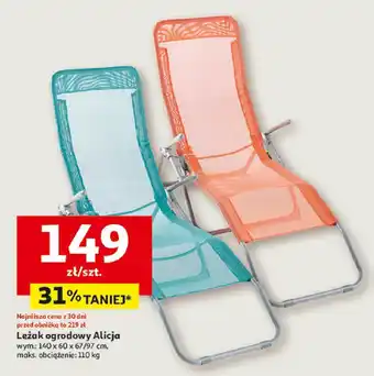 Auchan Leżak ogrodowy Alicja oferta