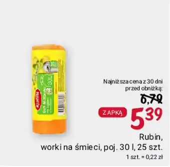 Rossmann Rubin, worki na śmieci, poj. 30 l, 25 szt. oferta